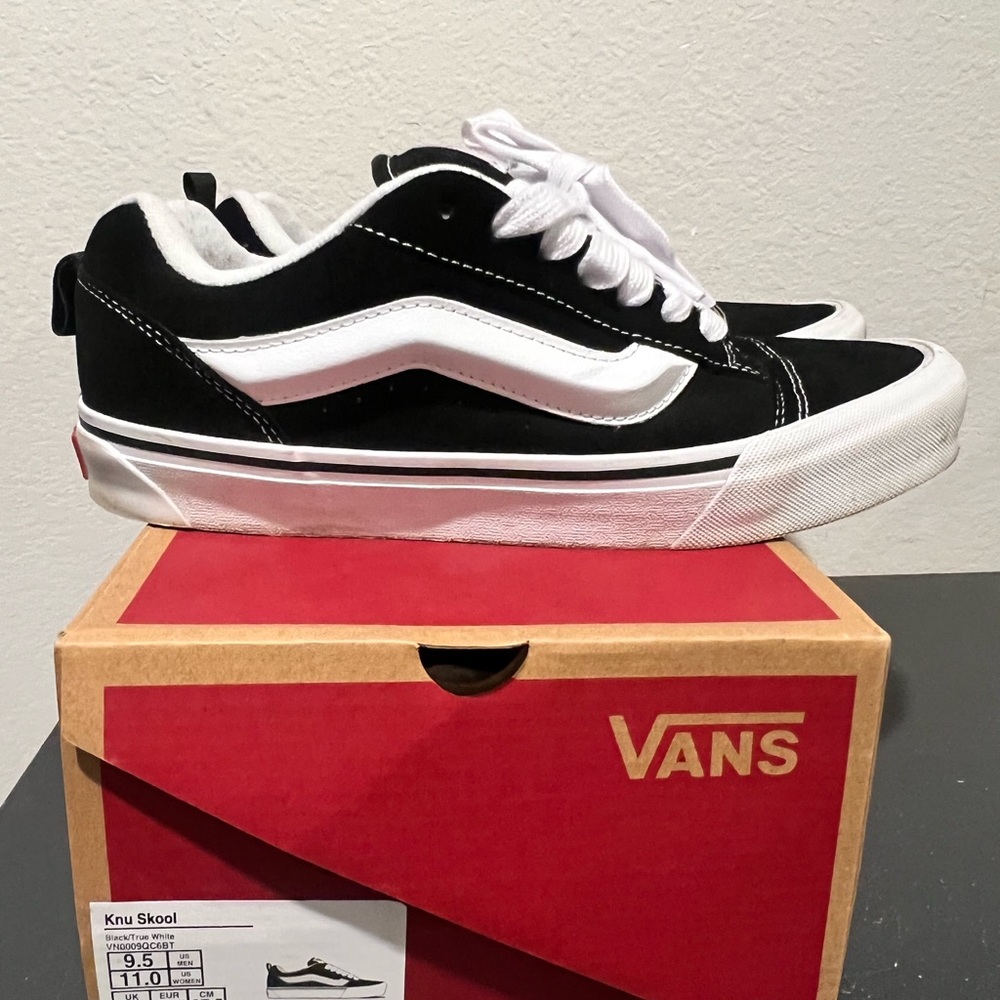 Vans Knu Skool Black and White Sneakers